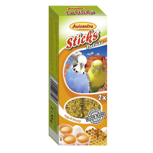Avicentra Sticks with egs and honey for budgerigar, 2 x 55 g - nūjiņas viļņpapagaiļiem