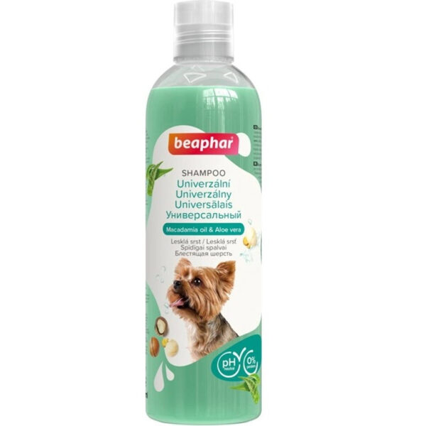 Beaphar Universal Shampoo Dogs, 250ml - universālais šampūns suņiem ar neitrālu pH līmeni, piemērots visiem spalvas tipiem