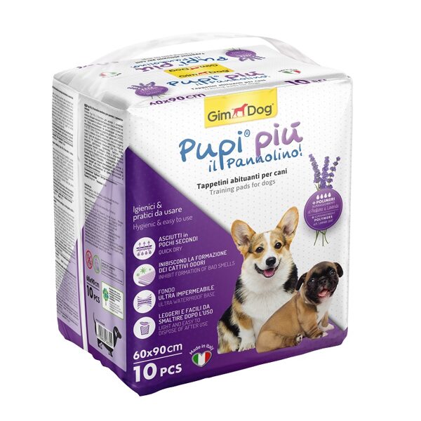 Gimborn Dog PUPI PIU TRAINING PADS WITH LAVENDER 60X90, 10gab - Absorbējošie paladziņi ar lavandas saržu