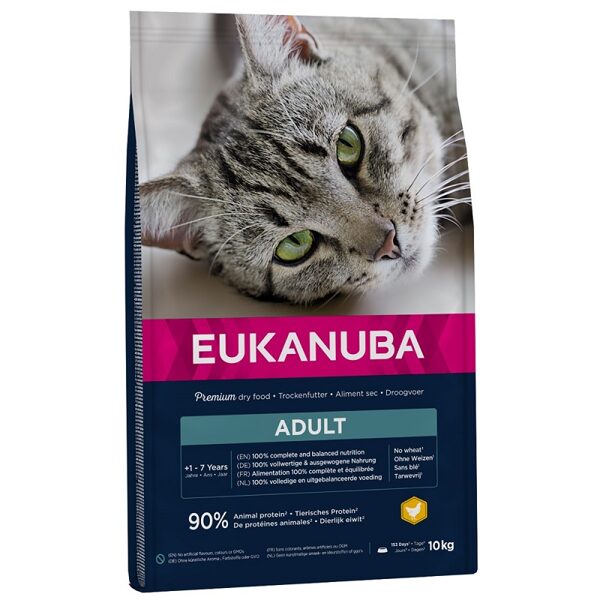 Eukanuba CAT Adult TOP CONDITION 1+ Chicken 10KG -  sausā barība kaķiem