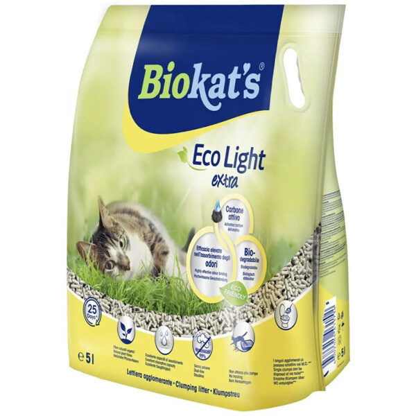 Tofu Gimborn Biokat's Eco LIGHT EXTRA 5л - Экологичный наполнитель для кошачьих туалетов 
