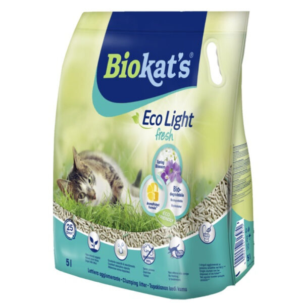 Tofu Gimborn Biokat's Eco Light Fresh Spring Blossom 5 л - Экологичный наполнитель для кошачьего туалета 