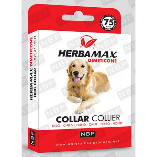 HERBA MAX Dimeticone Dog Collar, 75cm - pretparazītu kaklasiksna suņiem