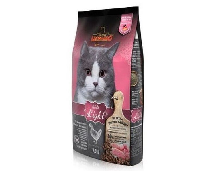 Leonardo Light 7.5kg - sausā barība kaķiem (ar mājputnu gaļu)