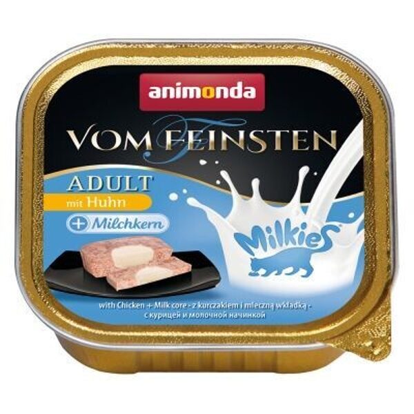 Animonda Vom Feinsten Milkies with Chicken + Milk 100g -  влажный корм с курицей для взрослых кошек 