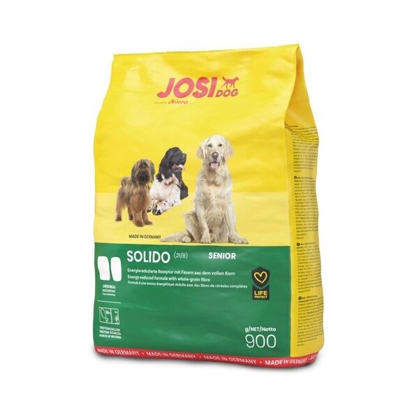 Josera JosiDog Solido 900g - sausā barība ar putnu gaļu visu šķirņu mazāk aktīviem pieaugušiem suņiem un vecākiem suņiem