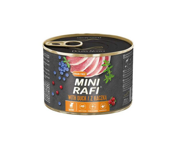 MINI RAFI with Duck, 185g - Влажный корм для собак мелких пород с уткой