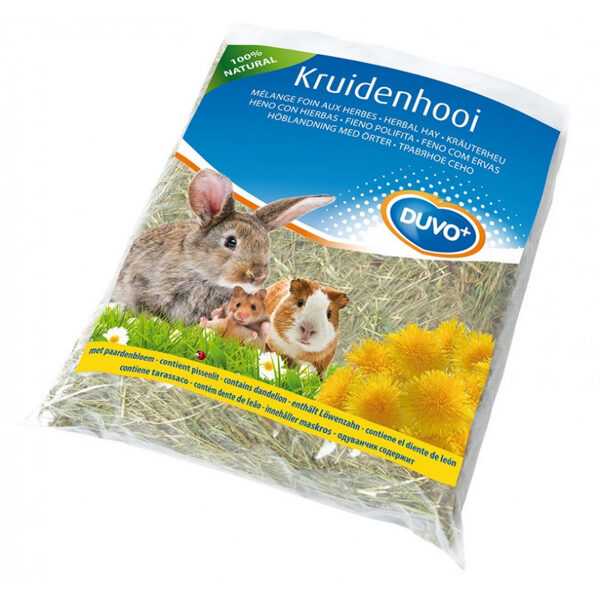 Duvo Plus Herbal Hay Dandelion, 500g - полевое сено с одуванчиками