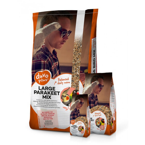 Duvo Plus Large parakeet mix, 4kg - barība korellām, zaļspārnīšiem un citiem vidējiem papagaiļiem