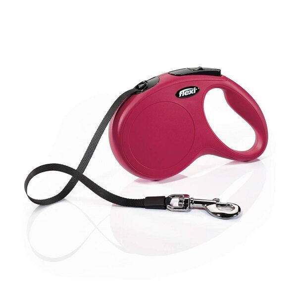 Trixie Flexi New CLASSIC, tape leash, M: 5 m, red, up to 25 kg
