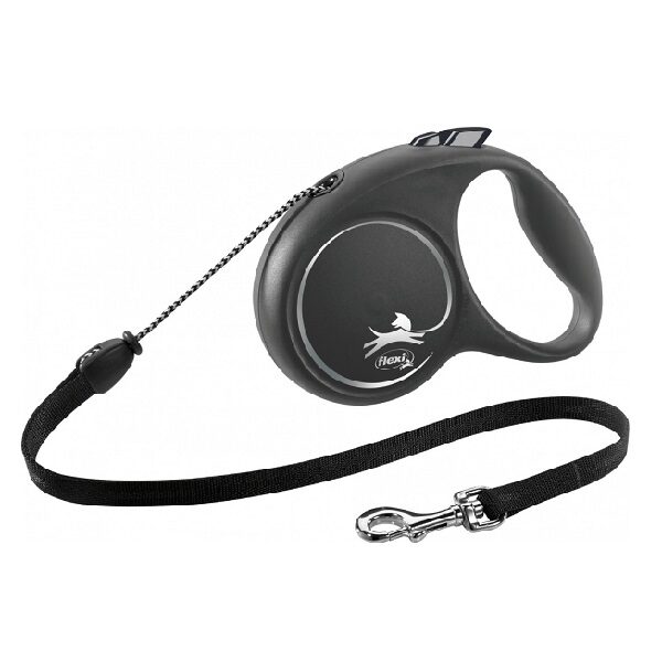 TRX 13 flexi BLACK DESIGN, cord leash, M: 5 m, black