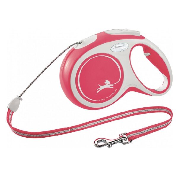 Trixie Flexi New COMFORT, cord leash, red. M: 5m