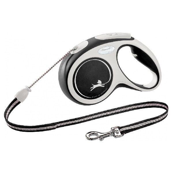 Trixie Flexi New COMFORT, cord leash, M: 5 m, black.