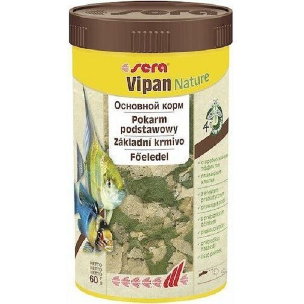 Sera Vipan Nature 250ml (60g) - корм для всех декоративных рыб