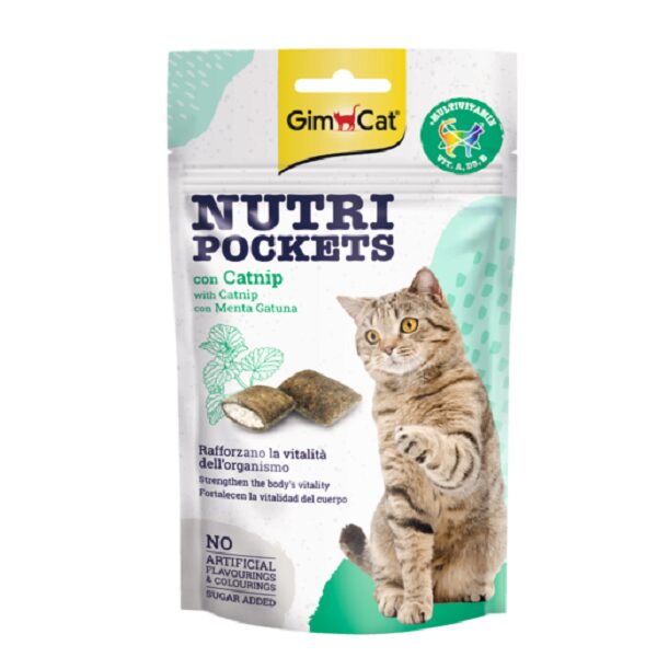 Gardums kaķiem - GimCat Nutri Pockets with Mint and Multivitamin, 60 g