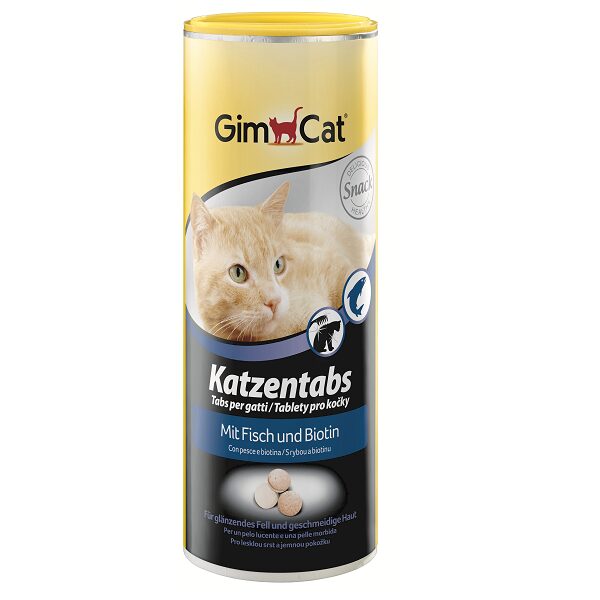 Vitaminizēta papildbarība kaķiem ar zivi - GIM Cat Tabs with fish 710 gab.,425 g
