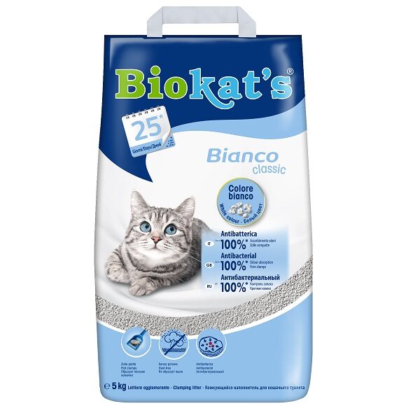 Smiltis kaķu tualetēm - Gimborn Biokat's Bianco 5 kg