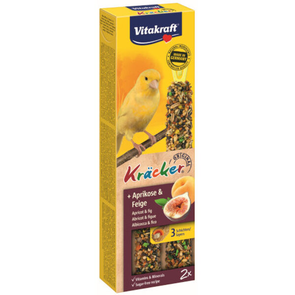 Vitakraft nūjiņas kanārijputniņiem Aprikozes un vīģes 2gb 54g