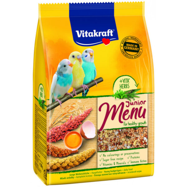 Barība jaunajiem viļņpapagaiļiem Vitakraft 500g ar olas garšu