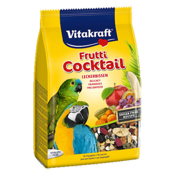 Vitakraft Frutti Cocktail 250g - Žāvētu augļu maisījums lielajiem papagaiļiem 
