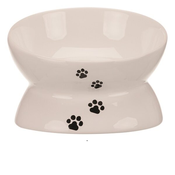 Bļoda kaķiem - Trixie Double Bowl, 2*0.2l/11cm, white