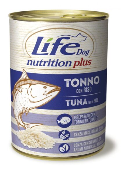 Life Dog Nutrition Plus Tuna with Rice, 400g - консервы  для собак (тунeц и рис)
