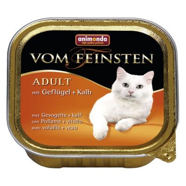 Animonda Vom Feinsten ar mājputnu un teļa gaļu, 100g - konservi kaķiem 