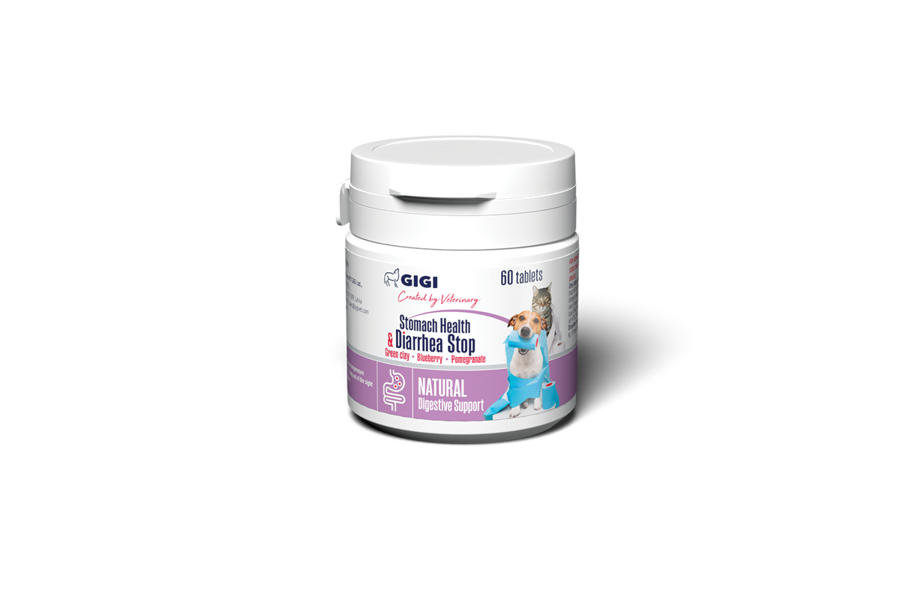 GIGI Stomach Health & Diarrhea Stop  60 tab. maziem suņiem un kaķiem 