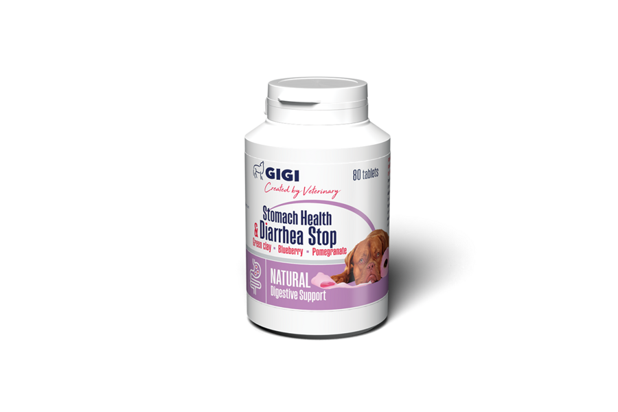 GIGI Stomach Health & Diarrhea Stop lieliem suņiem 80 tabletes