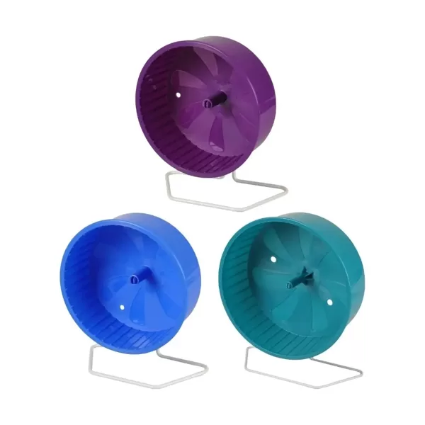 Беговое колесо для грызунов ФЛАМИНГО, пластик М 20 см (Разные цвета)