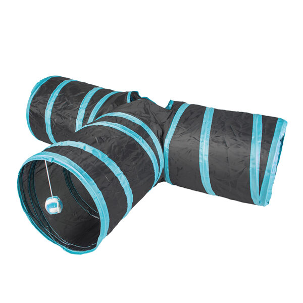 Duvo Plus Play tunnel t-veida, Blue/black 80x25cm