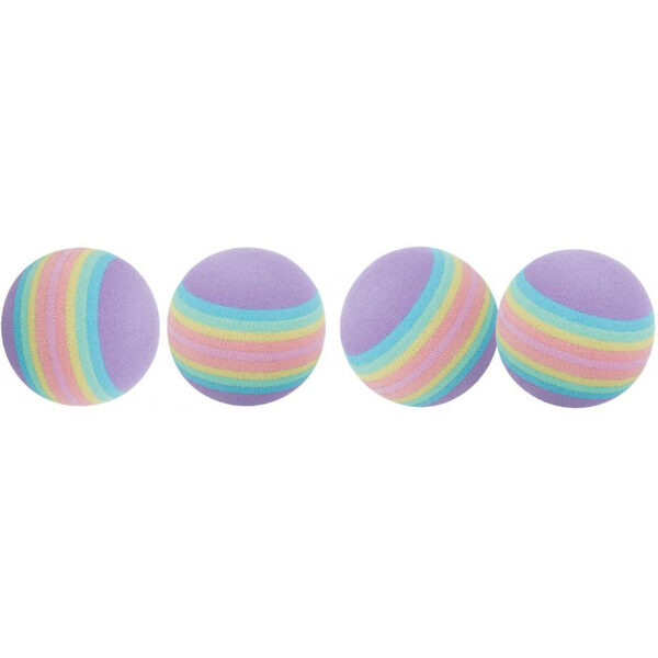 Rotaļlieta kaķiem - Trixie Set of Rainbow Balls 4gab, 3.5cm