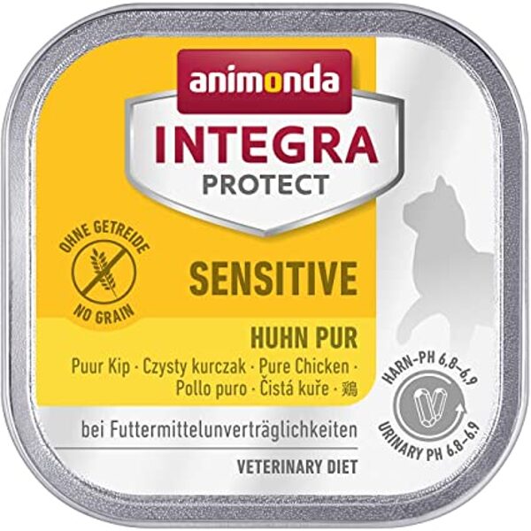 ANIMONDA INTEGRA PROTECT SENSITIVE, CHICKEN , 100 g - mitrā barība kaķiem ar jutīgu gremošanas sistēmu ar vistu