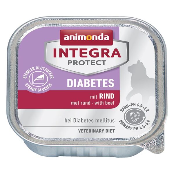 ANIMONDA INTEGRA PROTECT DIABETES, BEEF, 100g - BARĪBA KAĶIEM AR DIABĒTU , AR LIELLOPU