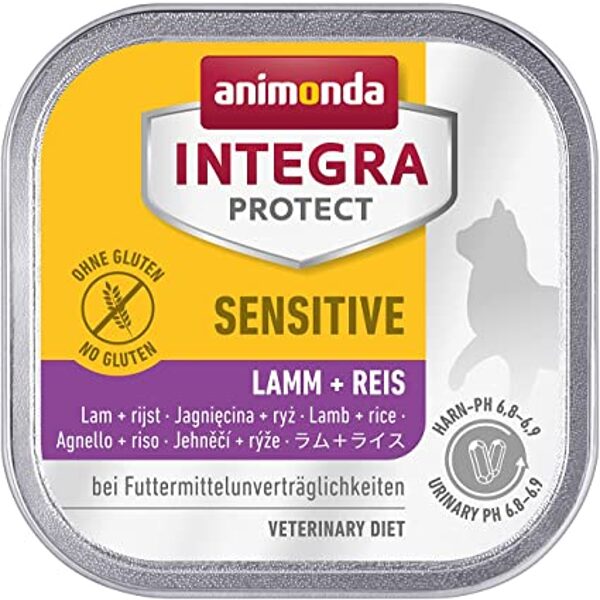 ANIMONDA INTEGRA PROTECT SENSITIVE, jērs un rīsi ,  100 g-  mitrā barība kaķiem ar jutīgu gremošanas sistēmu