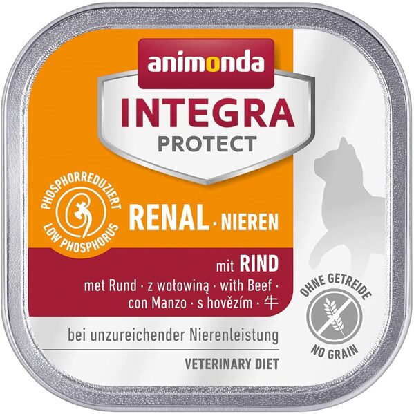 ANIMONDA INTEGRA PROTECT NIEREN, BEEF, 100g -  barība kaķiem ar hronisku nieru mazspēju