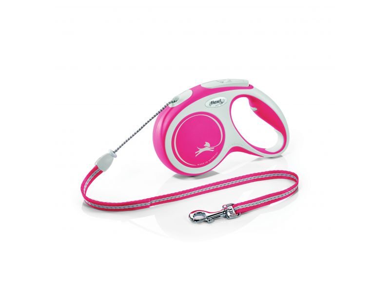 Trixie Flexi New COMFORT, cord leash, red. M: 8m.