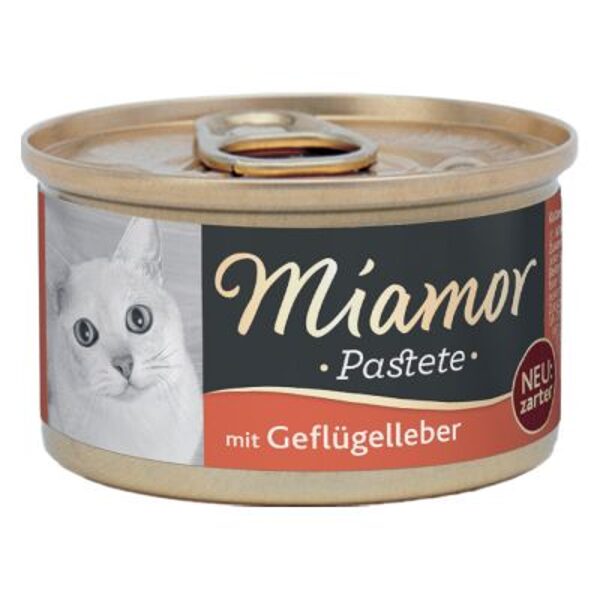 Miamor Pastete Poultry & Liver - консервы для кошек 85г  Консервы из птицы и печени