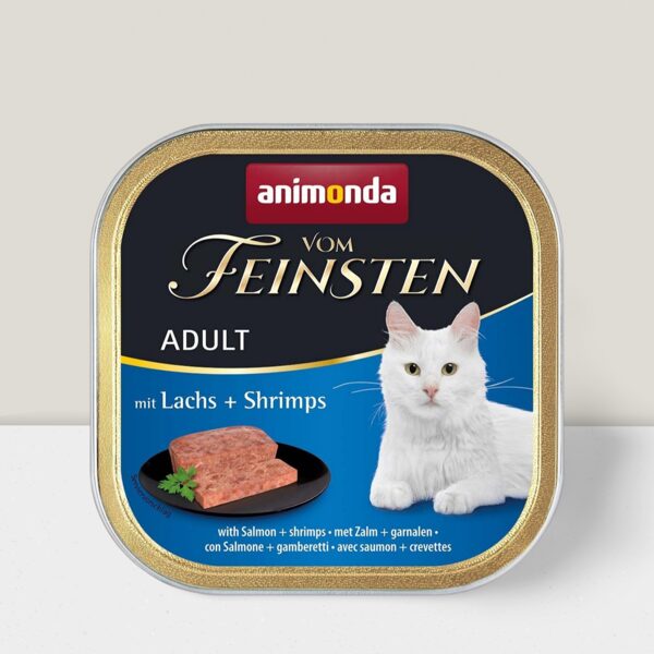 Animonda Vom Feinsten Salmon & Shrimps 100g - konservi kaķiem (lasis, garneles) 