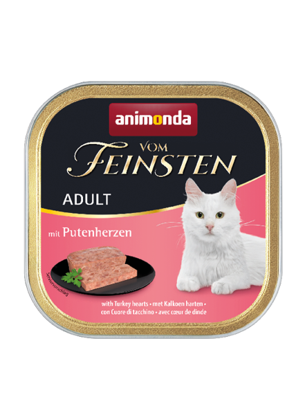 Animonda Vom Feinsten with Turkey Hearts 100g -консервы для кошек (индюшачье сердце)