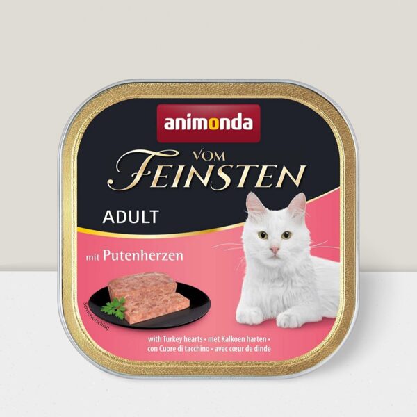 Animonda Vom Feinsten with Turkey Hearts 100g - konservi kaķiem (tītara sirdis) 