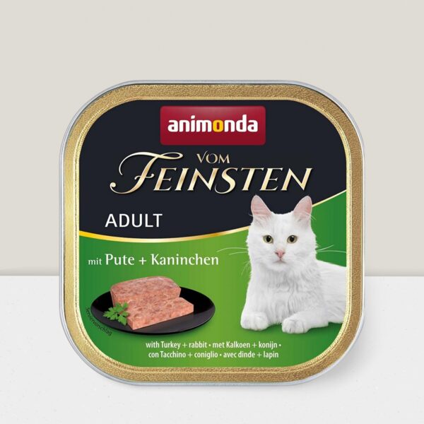 Animonda Vom Feinsten with Turkkey & Rabbit 100g - konservi kaķiem (tītars, trusis)