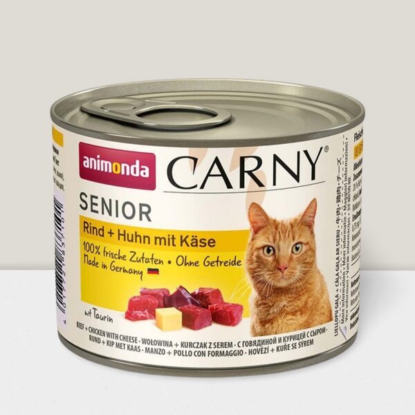 Carny Senior Beef, Chicken and Cheese, 200 g - konservēta barība kaķiem (liellops, vista, siers) 