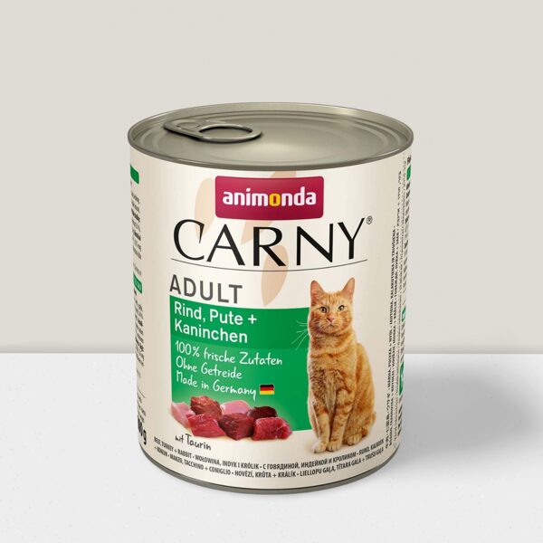 Animonda Carny Adult (liellops, tītars, trusis), 800g - konservi kaķiem 