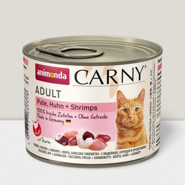 Animonda Carny Turkey, Chicken + Schrimps 200g (tītars, cālis, garneles)