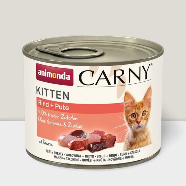Animonda Carny Kitten 200g ar liellopu un tītaru