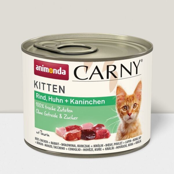 Animonda Carny Kitten 200 g  (Trusis, liellops, cālis)  - konservēta barība kaķēniem