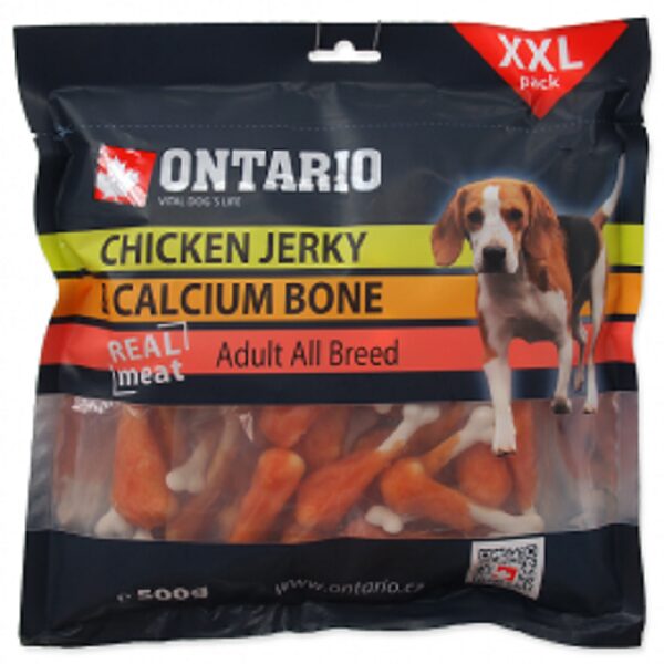 Ontario Chicken Jerky & Calcium Bone, 500 g - Gardums suņiem