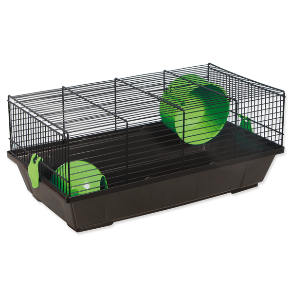 клетка Placek Cage Viktor black, accessories green, 50.5*28*21cm