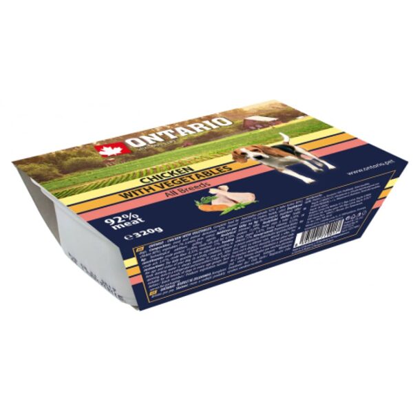 Ontario Dog Alucup Chicken with vegetable, 320 g